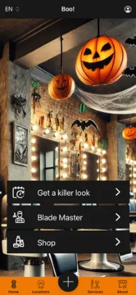 Barbershop app Valentines Day design